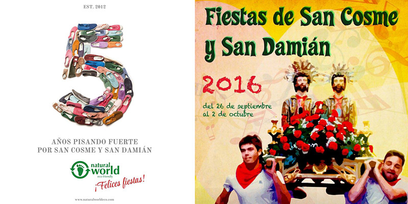 Folletos y Carteles de las Fiestas de San Cosme y San Damián de Arnedo (La Rioja)